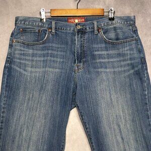 Lucky Brand Mens 361 Vintage Straight‎ Fit Blue Jeans size 38x32 Stretch Denim
